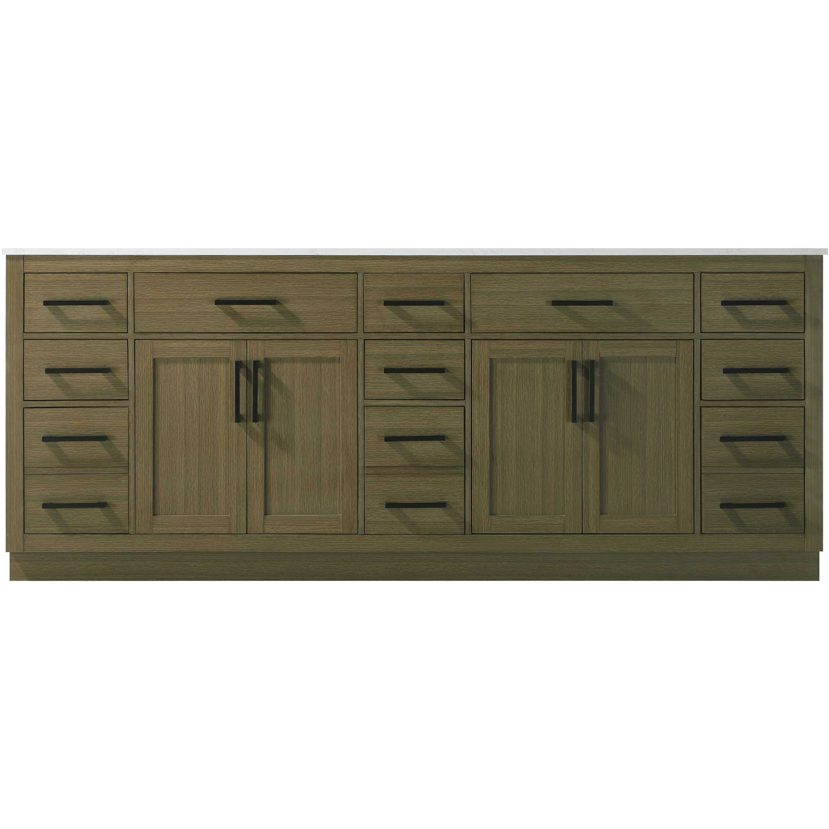 Alden 84 X 35 inch Chestnut Brown Bathroom Vanity Cabinet