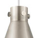Newton Cone 1 Light 8 inch Satin Nickel Pendant Ceiling Light