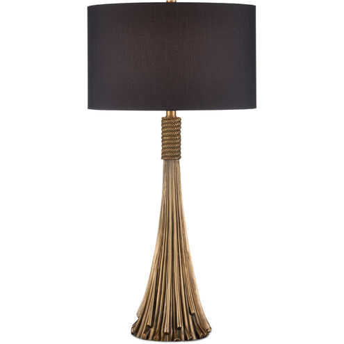 Baroque 33 inch 150 watt Antique Brass Table Lamp Portable Light