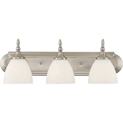 Herndon 3 Light 24 inch Satin Nickel Bathroom Vanity Light Wall Light, Essentials
