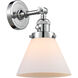 Franklin Restoration Large Cone LED 8 inch Polished Chrome Sconce Wall Light, Franklin Restoration