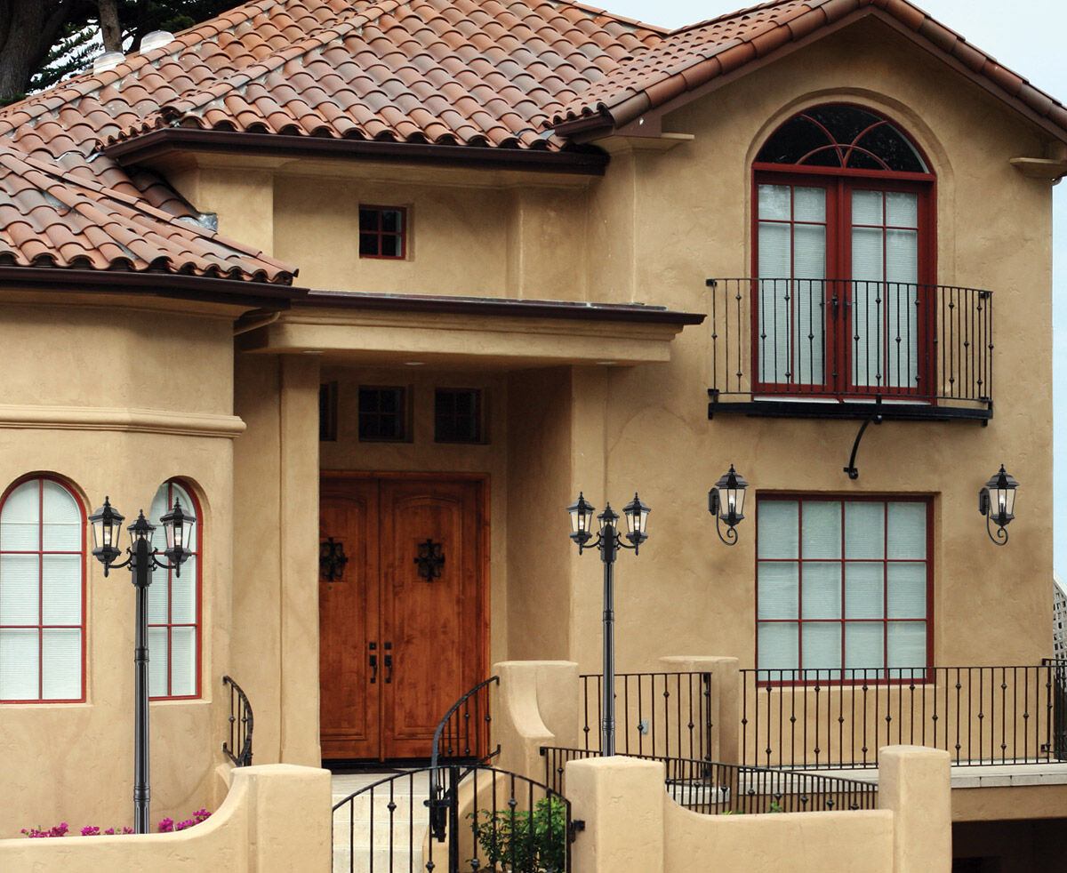 Outdoor Post Black Outdoor Posts + Hardware in 8