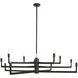 Griff 12 Light 56 inch English Bronze Chandelier Ceiling Light, Large