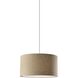 Harvest 1 Light 20 inch Natural Textured Fabric Drum Pendant Ceiling Light, Large 