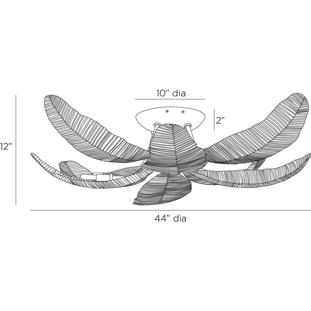 Farah 8 Light 44 inch Vintage Brass Flush Mount Ceiling Light