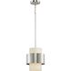 Silva 1 Light 9.5 inch Brushed Nickel Pendant Ceiling Light, Design Series