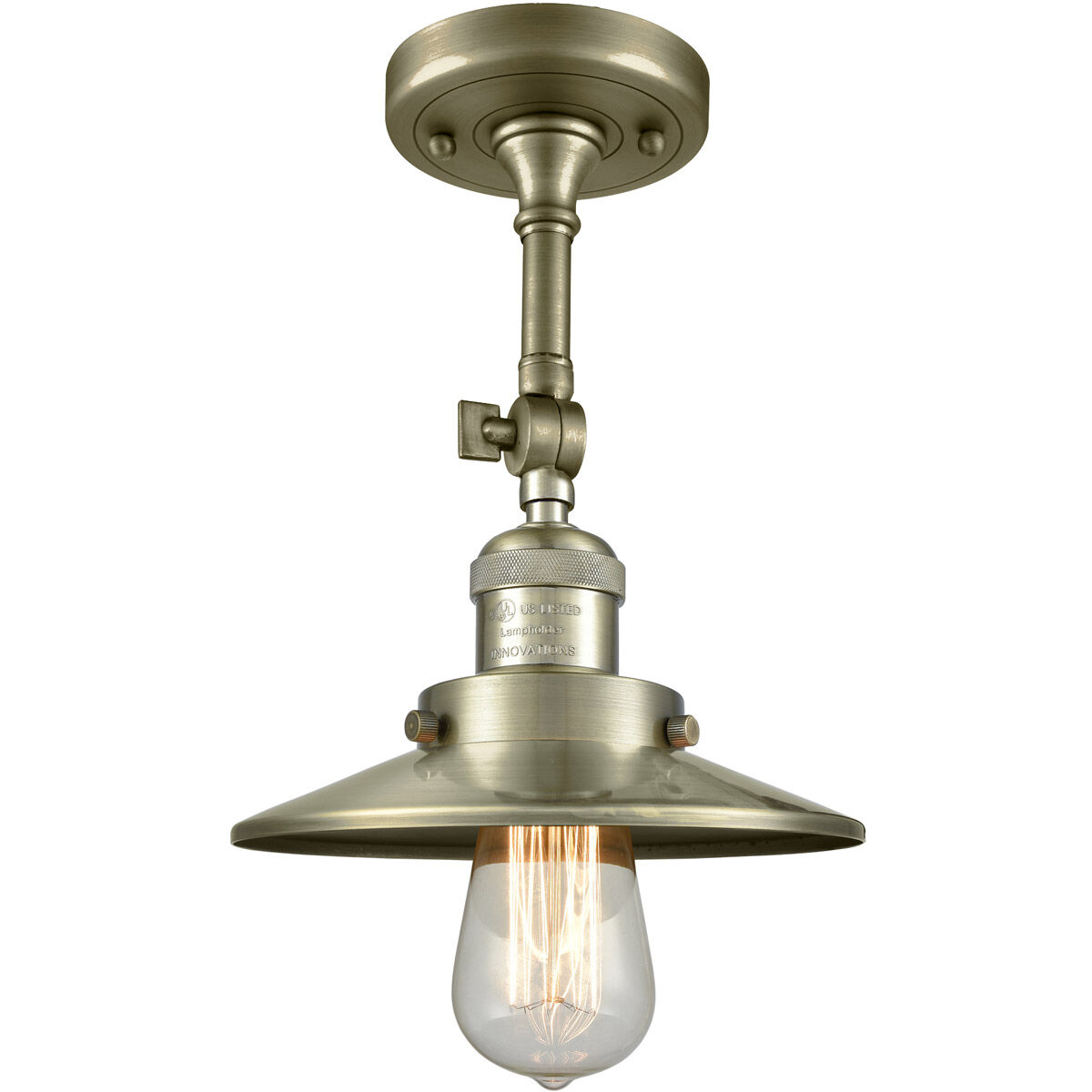 Franklin Restoration Railroad LED 8 inch Antique Brass Sconce Wall Light, Franklin Restoration