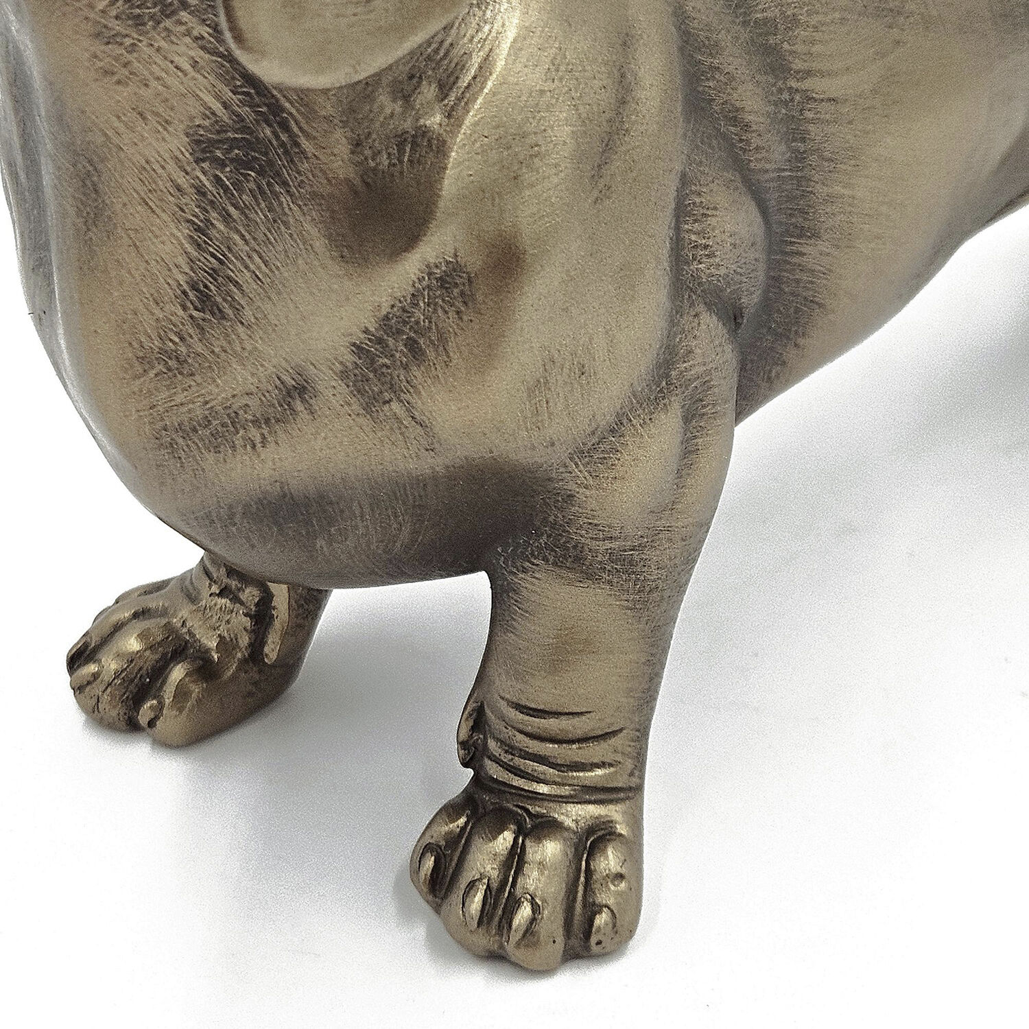 Lifelike Dachshund Copper Figurine