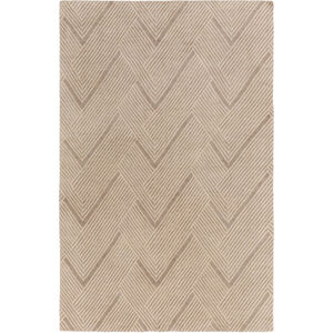 Lenox 36 X 24 inch Brown and Neutral Area Rug, Wool and Cotton
