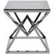 Pinnacle 24.75 X 24 inch Nickel Side Table