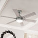 Georgetown 52 inch Brushed Nickel with Light Gray Oak Blades Ceiling Fan