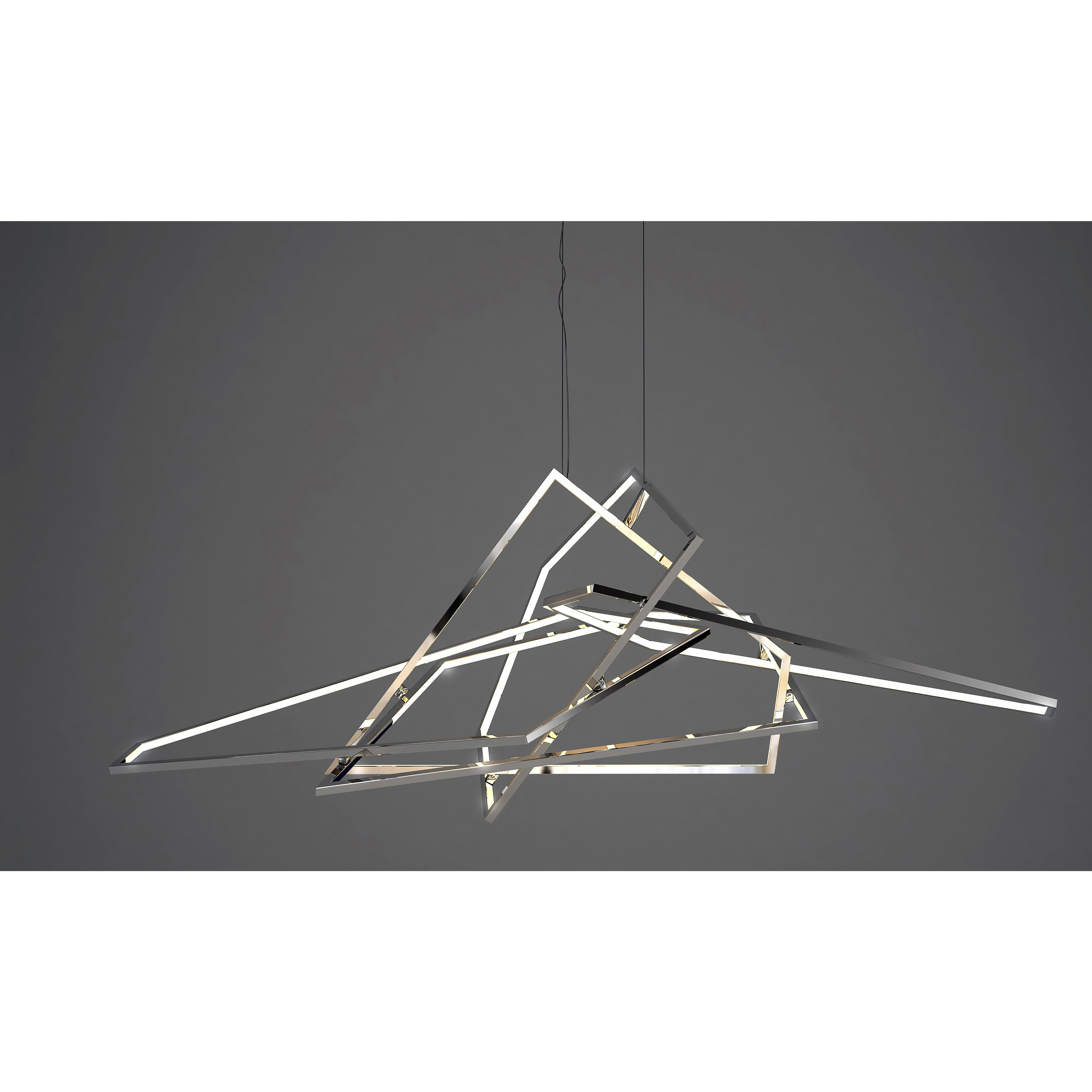 Trapezoid LED 65.75 inch Polished Chrome Single Pendant Ceiling Light