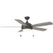 Discus Classic 52 52 inch Aged Pewter with Light Grey Weathered Oak Blades Ceiling Fan