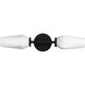 Alora Mood Krysta 2 Light 3.75 inch Matte Black Bath Vanity Light Wall Light