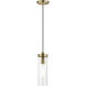 Devoe 1 Light 5 inch Antique Brass Mini Pendant Ceiling Light