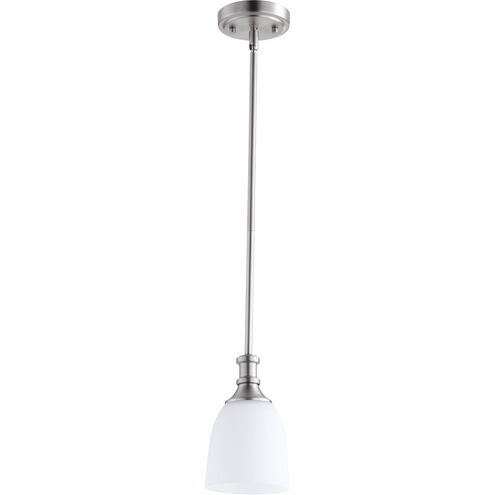 Richmond 1 Light 5 inch Satin Nickel Mini Pendant Ceiling Light in Satin Opal