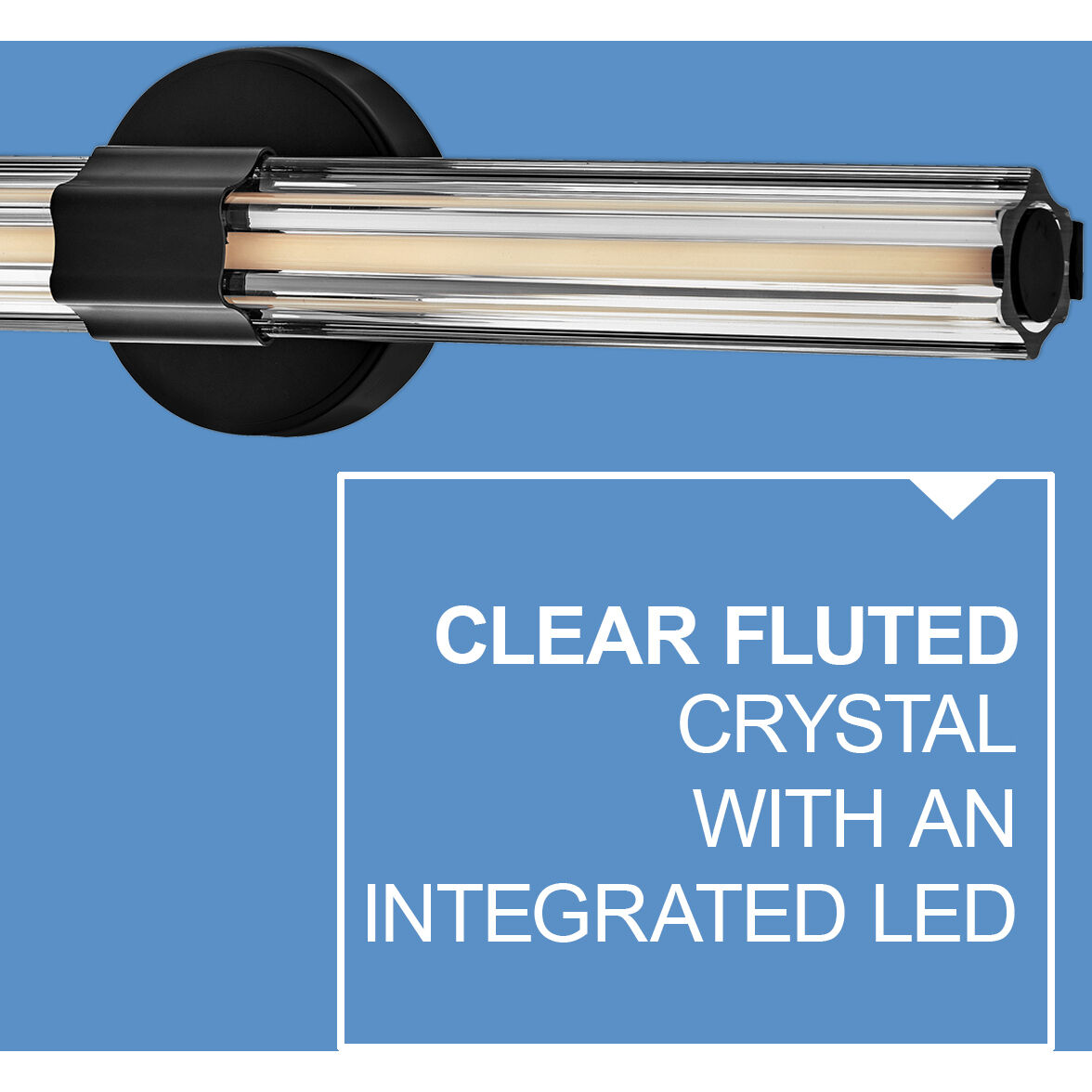 Georgette LED 27.75 inch Black Bath Light Wall Light