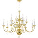 Williamsburgh 12 Light 32 inch Polished Brass Chandelier Ceiling Light