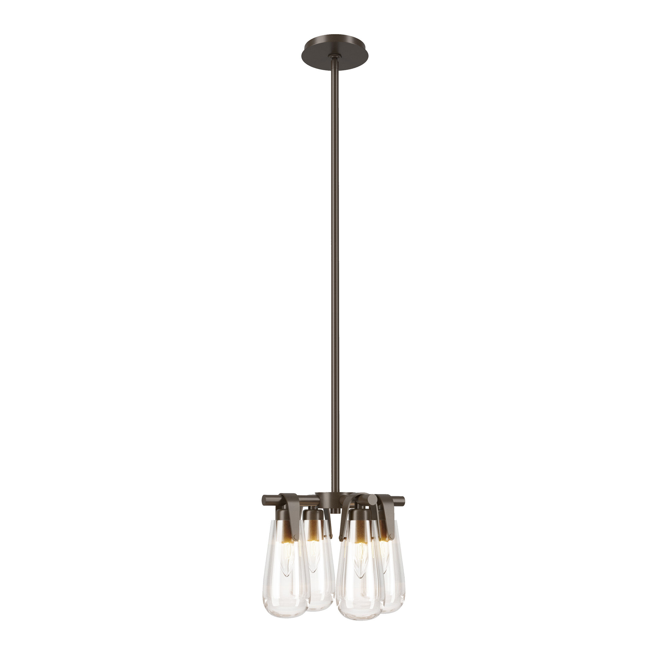 Eos 4 Light 11.6 inch Bronze Semi-Flush/Pendant Ceiling Light