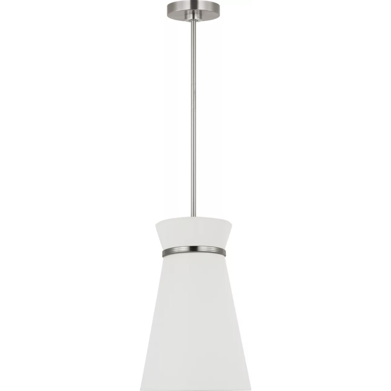 Fynn 1 Light 9.75 inch Brushed Nickel Pendant Ceiling Light in Standard