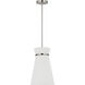 Fynn 1 Light 9.75 inch Brushed Nickel Pendant Ceiling Light in Standard