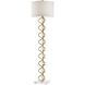 Castile 62 inch 60 watt Gold Leaf with Clear Floor Lamp Portable Light