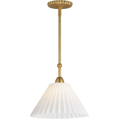 Kismet 1 Light 12 inch Gold Leaf Single Pendant Ceiling Light