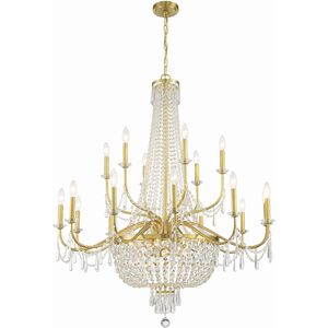 Haywood 22 Light 40 inch Aged Brass Chandelier Ceiling Light