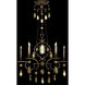 Encased Gems 6 Light 50 inch Bronze Chandelier Ceiling Light in Multi-Colored Crystal