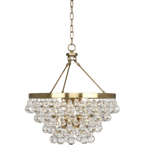 Bling 4 Light 20.5 inch Antique Brass Chandelier Ceiling Light