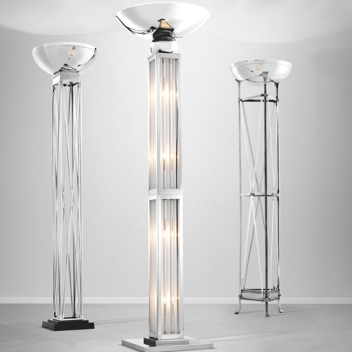 Dorrell 75.79 inch 40 watt Nickel Floor Lamp Portable Light