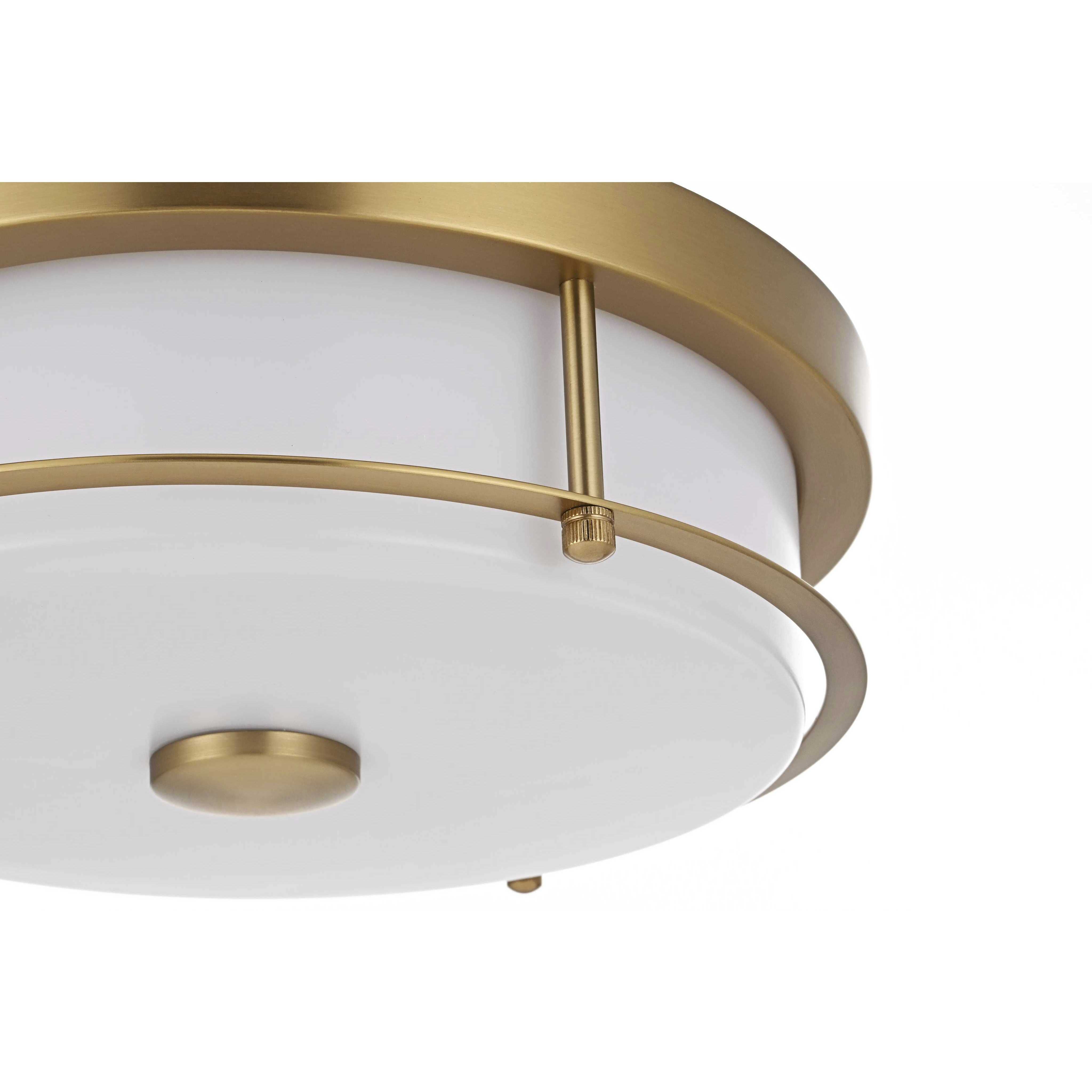 Kolson 1 Light 12 inch Satin Gold Flush Mount Ceiling Light