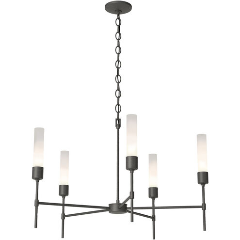Vela 5 Light 30.3 inch Natural Iron Chandelier Ceiling Light in Frosted