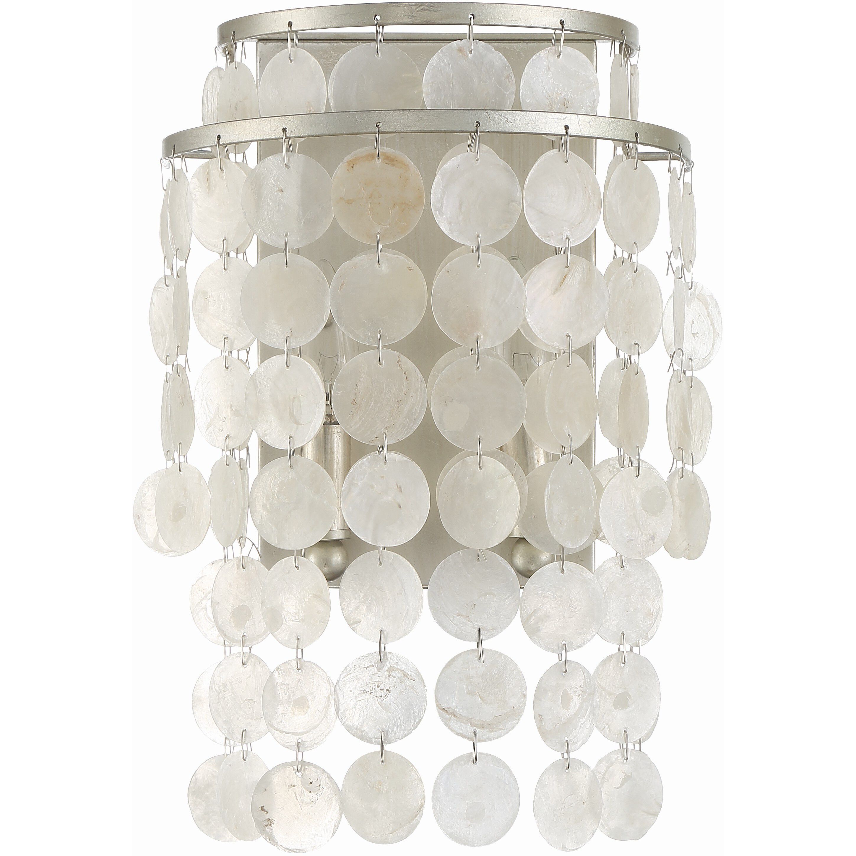 Brielle Bath Wall Light in Antique Silver