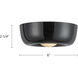 Hayden LED 6 inch Glossy Black Flush Mount Ceiling Light