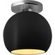 Radiance 1 Light 10 inch Carbon Matte Black and Champagne Gold and Brushed Nickel Semi Flush Ceiling Light
