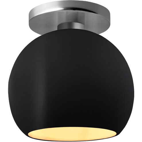 Radiance 1 Light 10 inch Carbon Matte Black and Champagne Gold and Brushed Nickel Semi Flush Ceiling Light