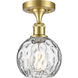 Athens Water Glass 1 Light 6.00 inch Semi-Flush Mount