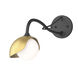 Brooklyn 1 Light 6 inch Black and Modern Brass Long-Arm Sconce Wall Light in Black/Modern Brass, Long-Arm