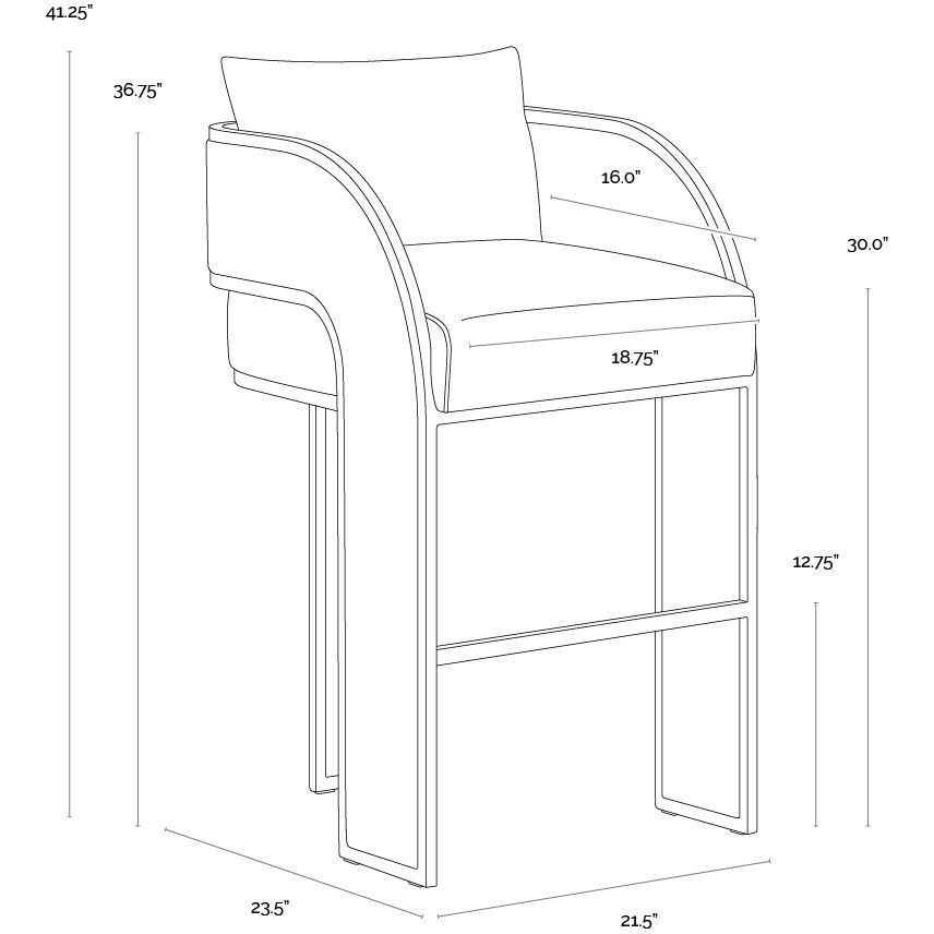 Baz Napa Beige Barstool