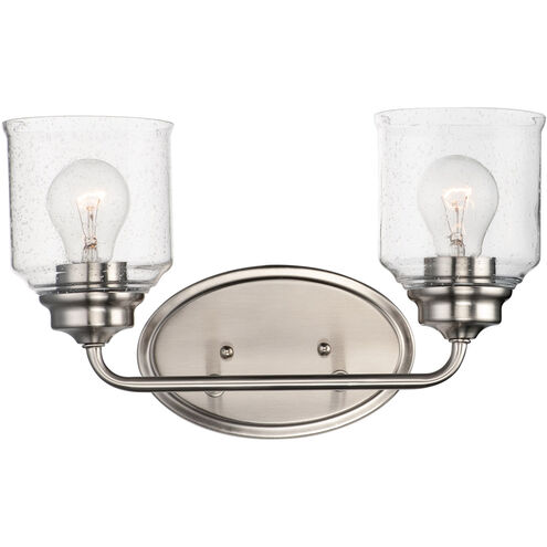 Acadia 2 Light 15 inch Satin Nickel Vanity Light Wall Light