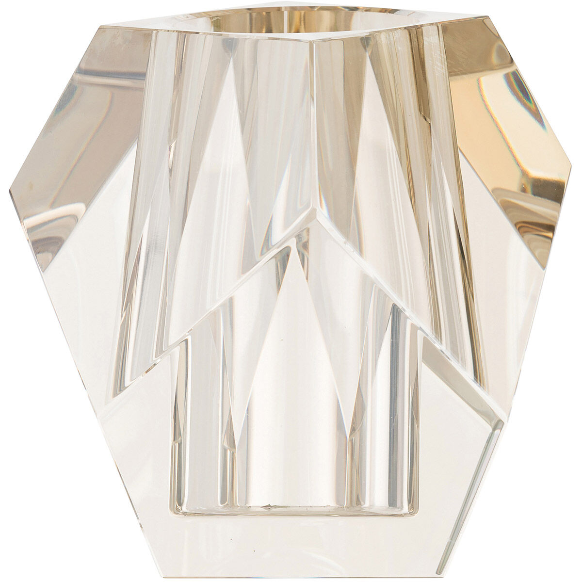 Gemma 6.5 X 6.5 inch Vase in Champagne Crystal