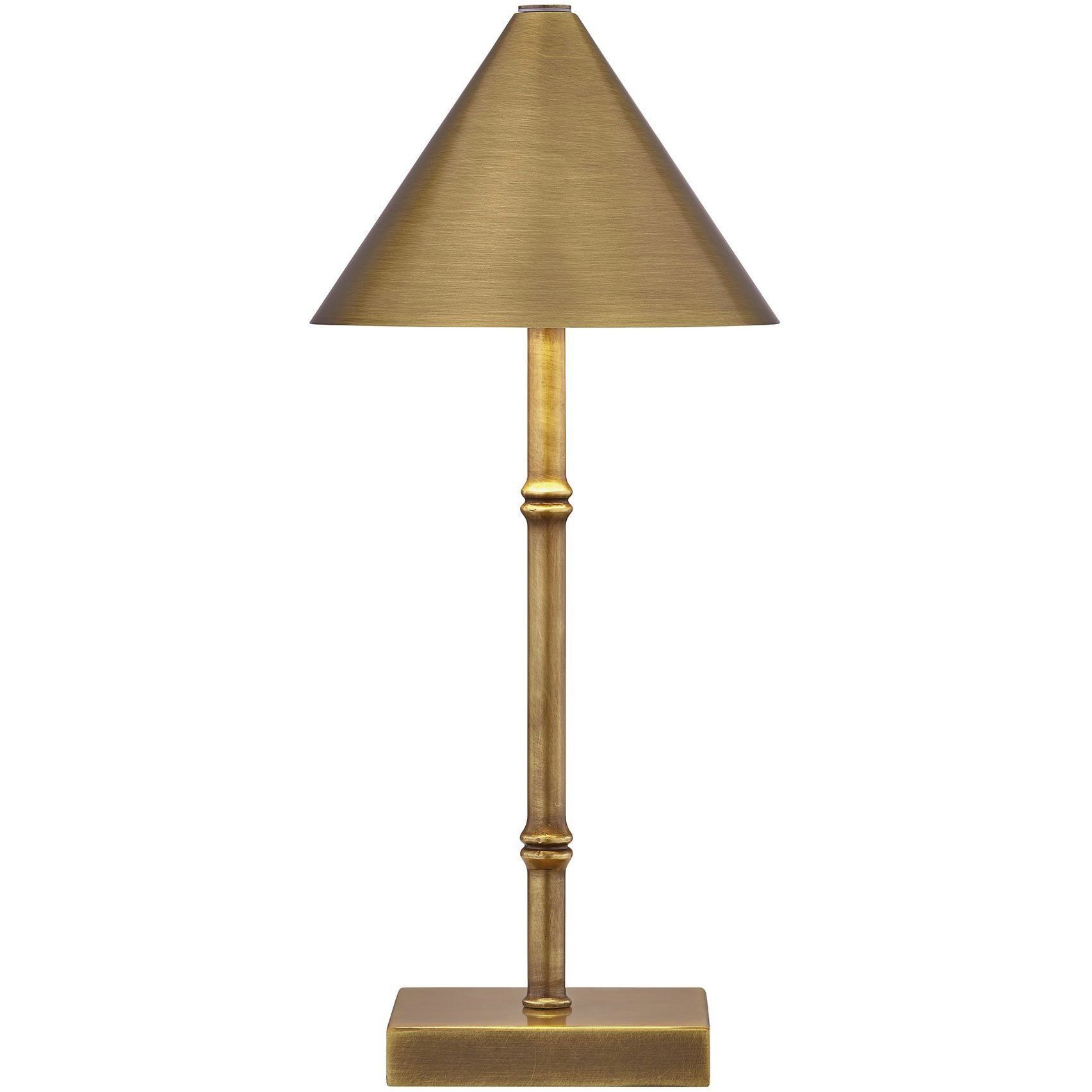 Mae 13.38 inch 2.30 watt Brass Bamboo Portable Rechargeable Table Lamp Portable Light, Coco & Dash