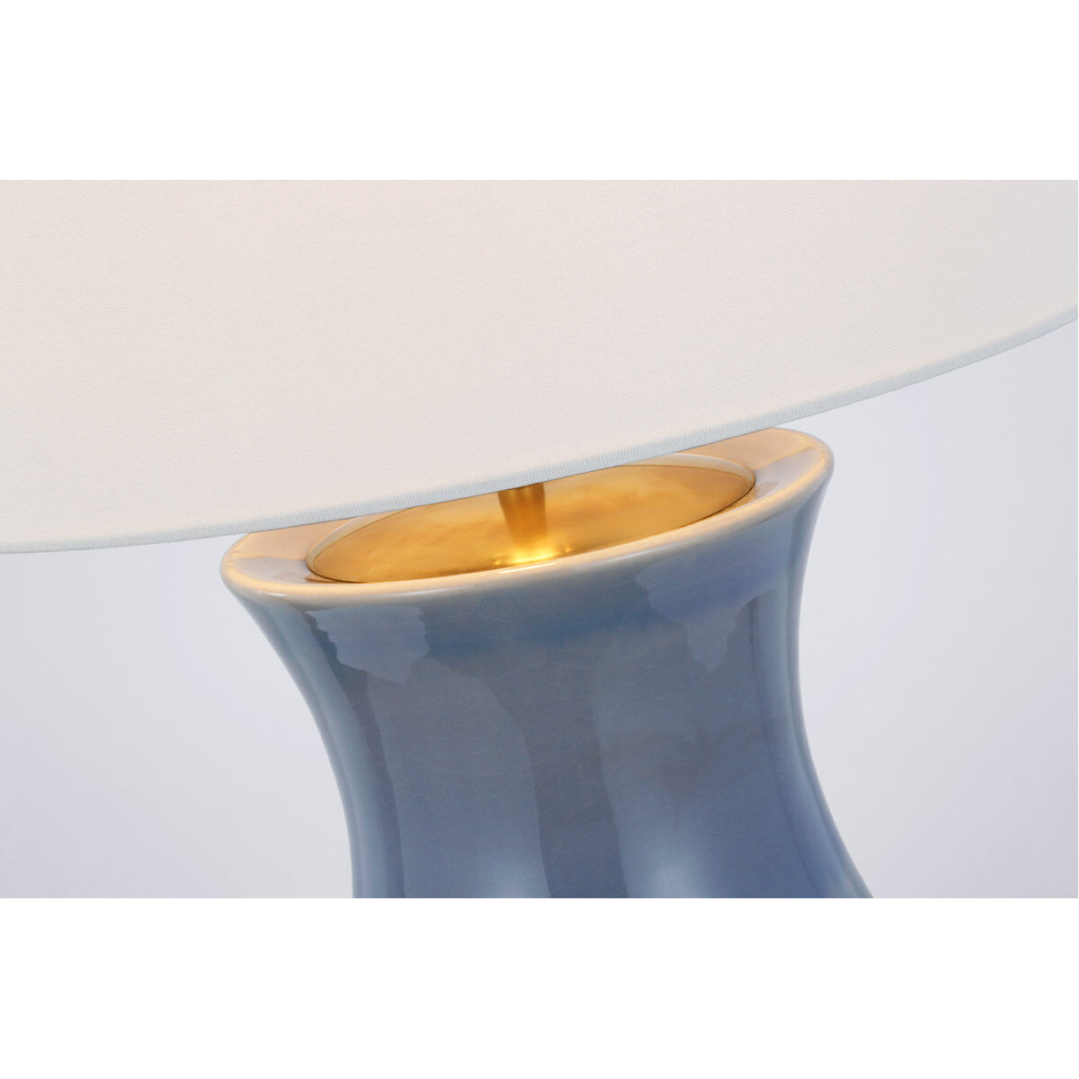 AERIN Marella 33 inch 15 watt Polar Blue Crackle Table Lamp Portable Light, Medium