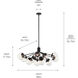 Silvarious 12 Light 26.75 inch Black Chandelier/Semi Flush Ceiling Light