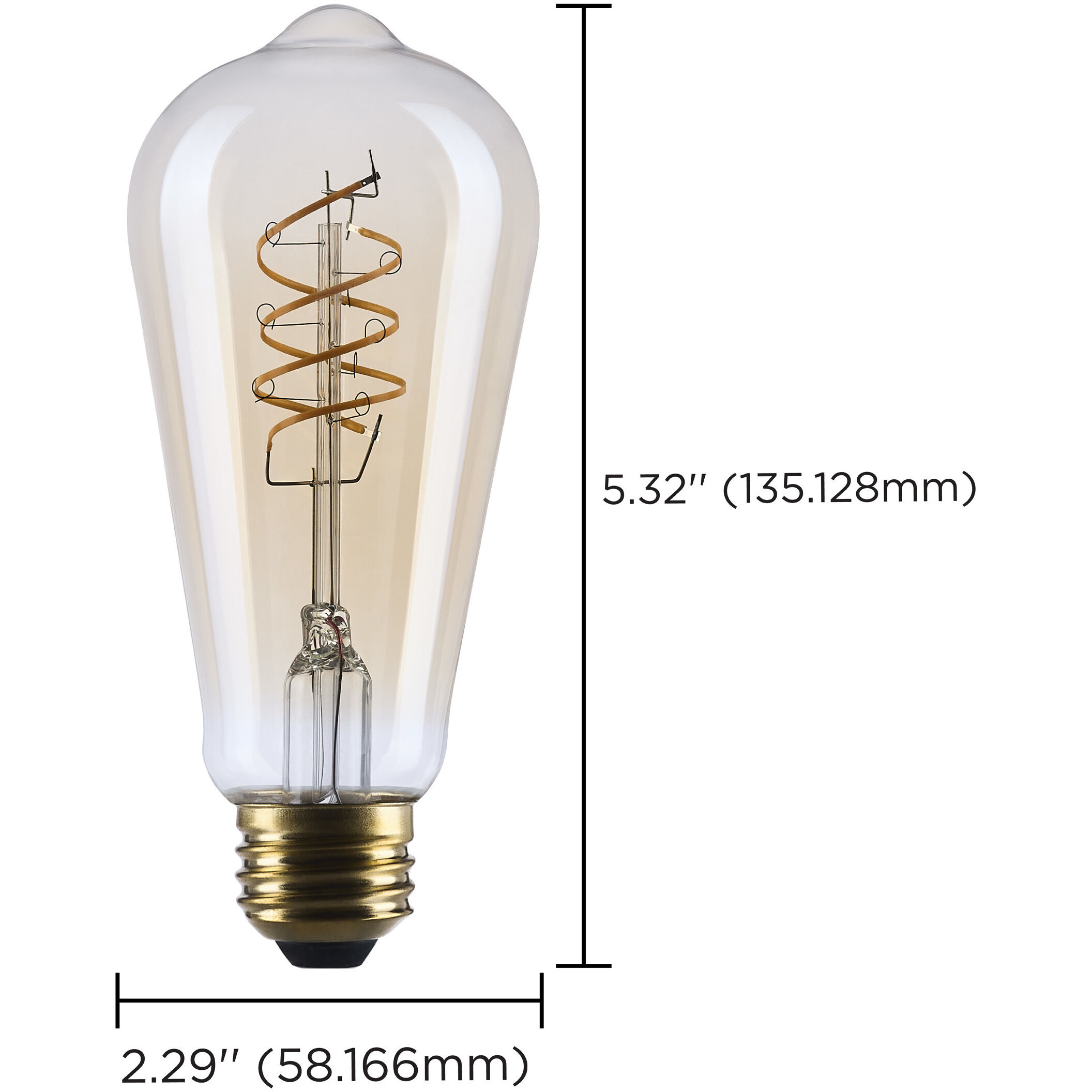 Lumos LED ST19 E26 8 watt 120 2000K LED, LED Filament