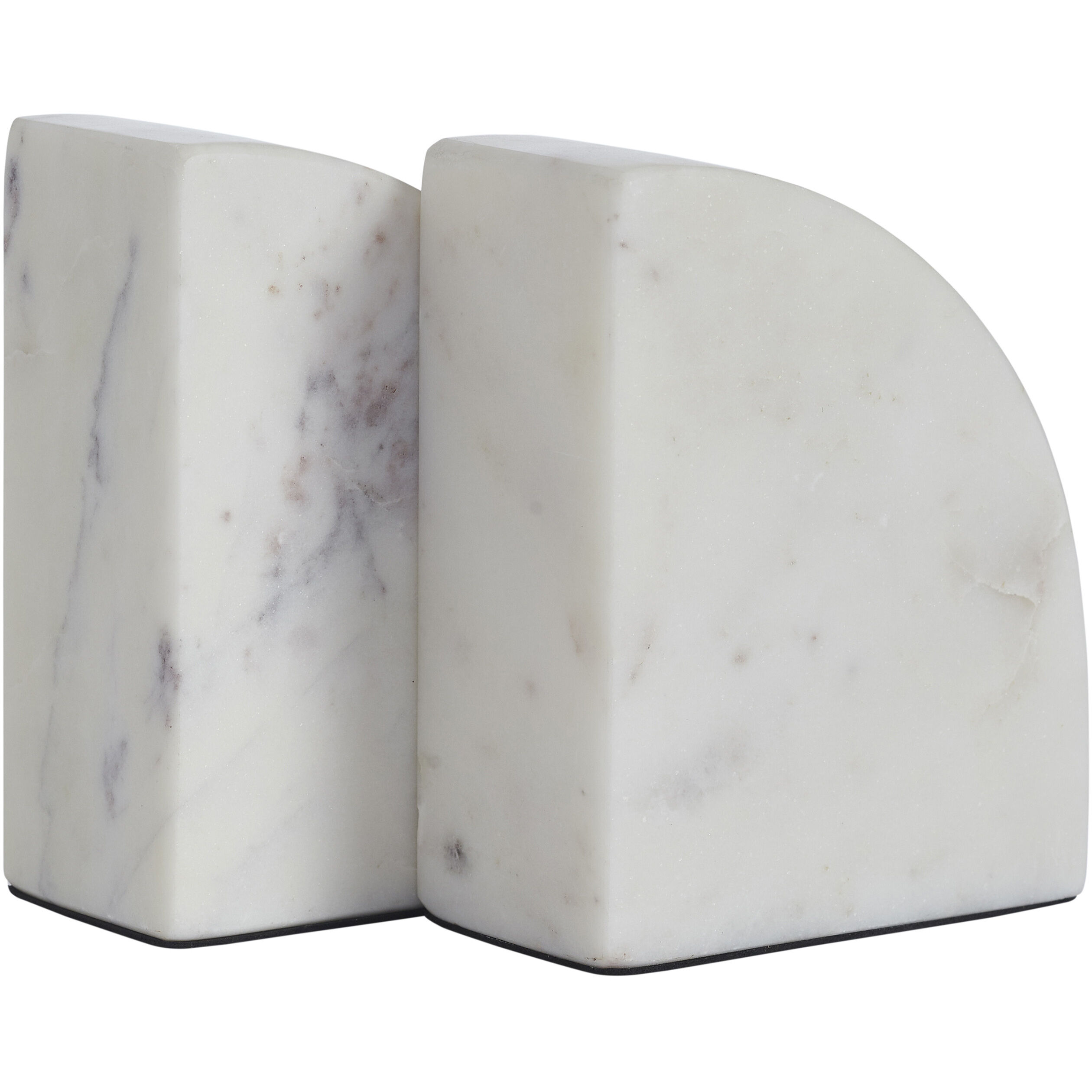 Carvella 1.97 inch White Marble Bookends, Set of 2