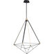 Spire LED 35 inch Black and Gold Multi-Light Pendant Ceiling Light