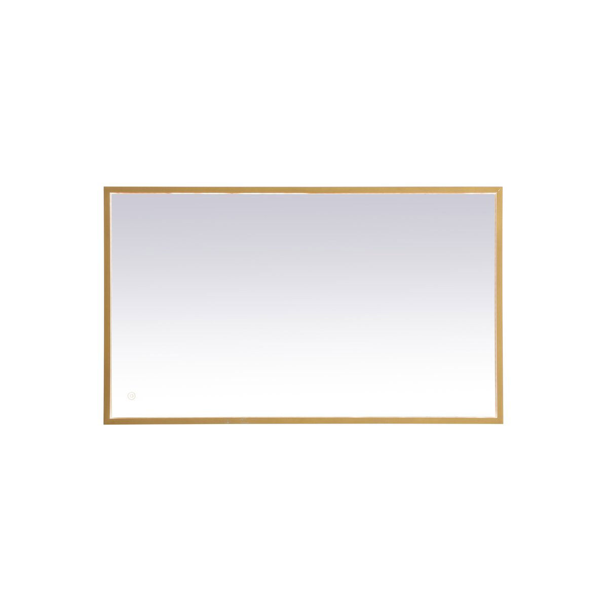 Pier 30 X 24 inch Brass LED Mirror