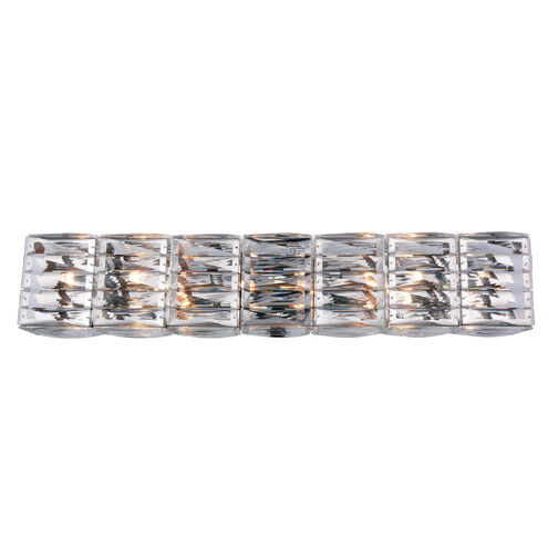 Cuvette 8 Light 33.5 inch Chrome Vanity Light Wall Light, Royal Cut Clear Crystal